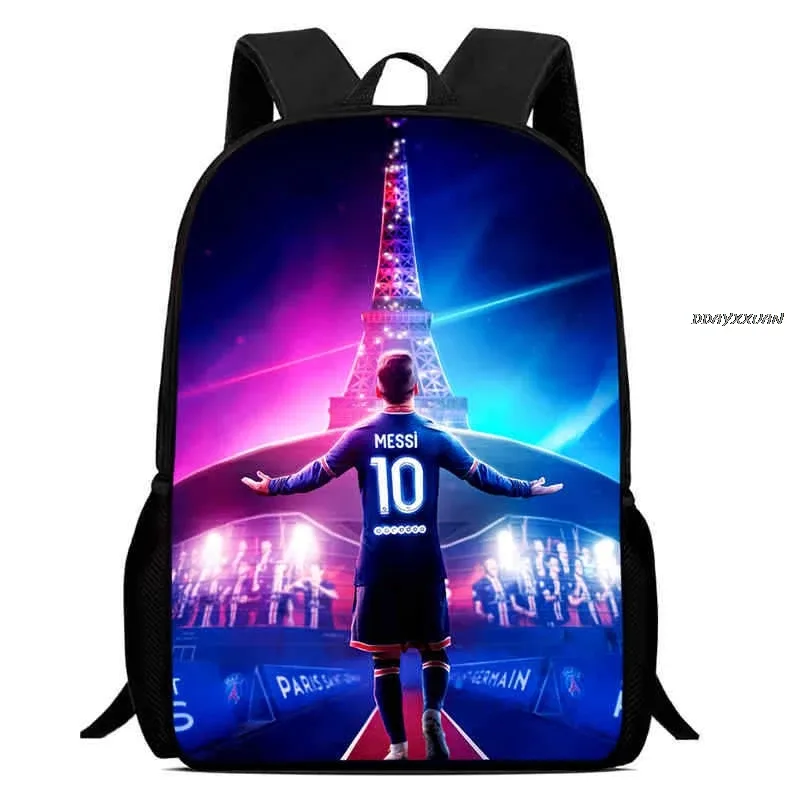 sac à dos scolaire dessin animé messi unisexe pour enfants de 5 à 8 ans - sac à dos léger ergonomique et protecteur de la colonne vertébrale pour l'école