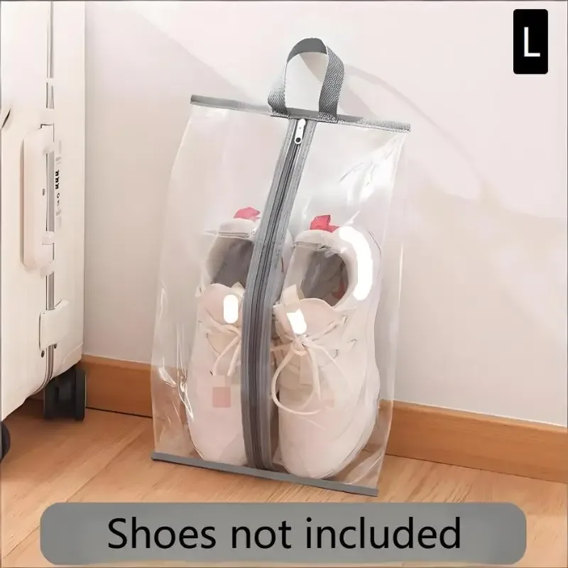 sacs de rangement pour chaussures, imperméables, 8 pièces, en matériau transparent, pour le voyage et la maison, protège les chaussures et les pantoufles du poussière