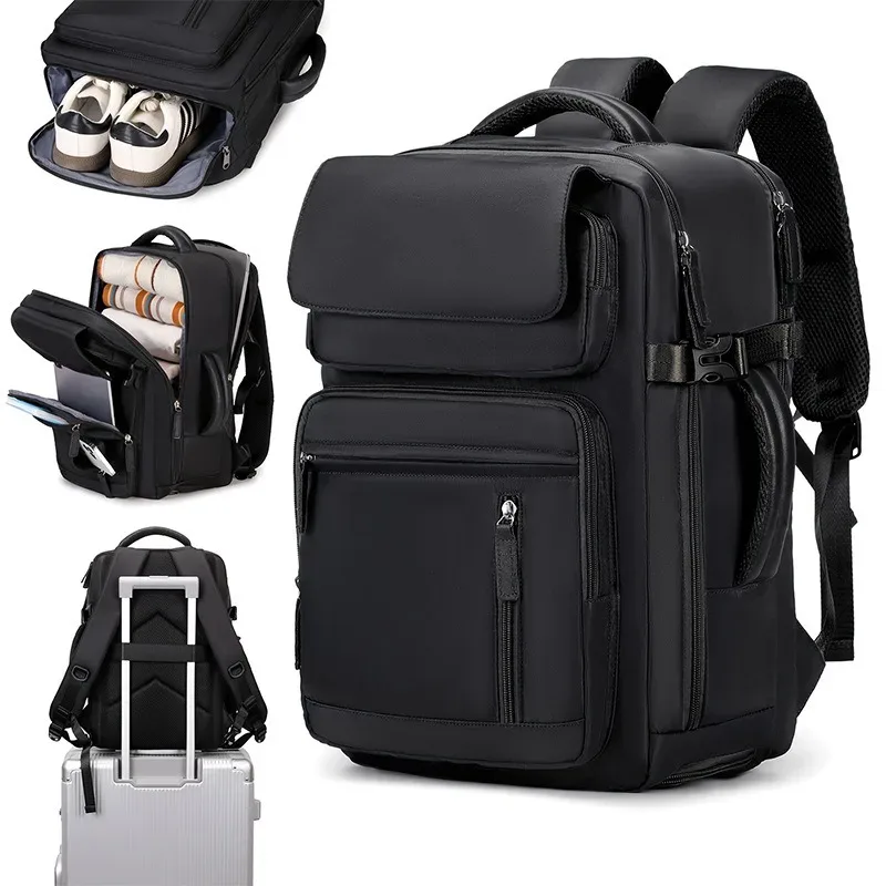 sac à dos de voyage pour femme avec compartiment à chaussures adapté pour ordinateur portable de 15,6 pouces, sac à dos à bandoulière réglable