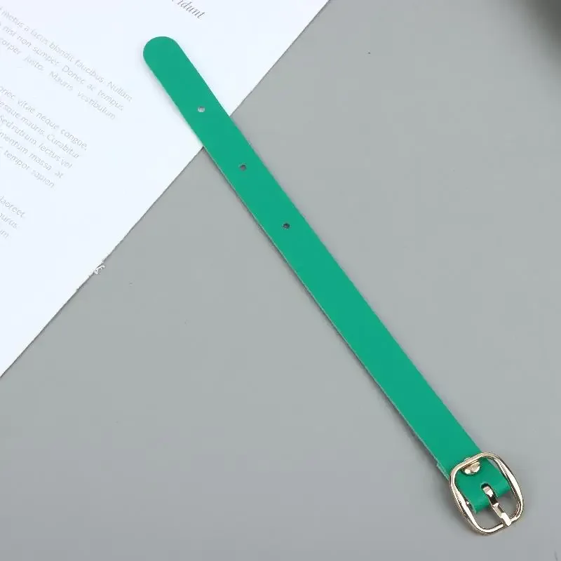 sangles d'étiquettes de bagages en pu résistantes aux rayures, boucles en alliage multicolores pour voyages d'affaires, porte-étiquettes de valise