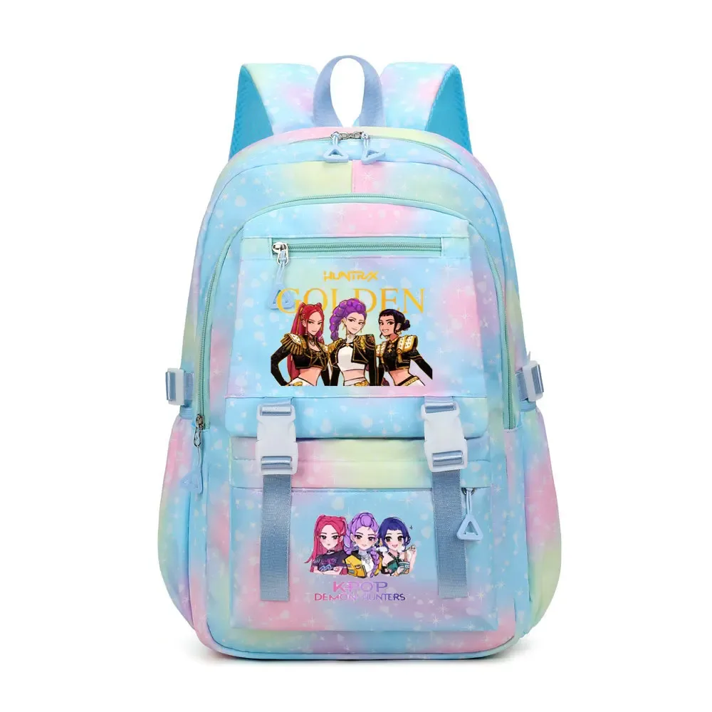 sac à dos kpop demon hunters en toile pikachu pour garçons, filles, adolescents, sac d'école, sac à dos pour hommes et femmes, sacs de voyage mochilas