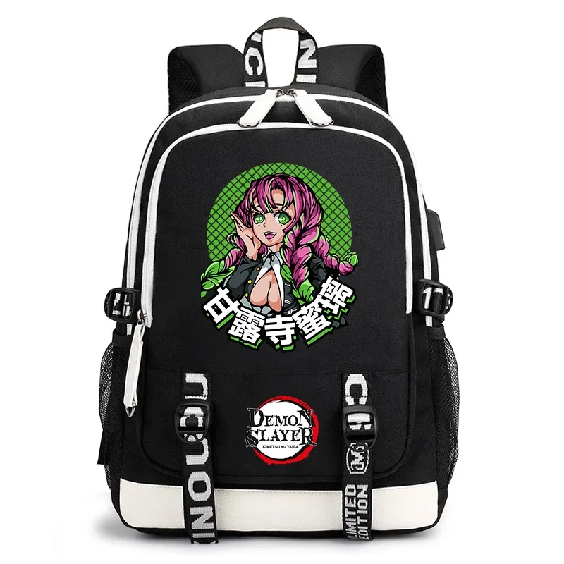 sac à dos demon slayer anime pour l'école, sac à dos léger avec port usb pour garçons, filles, enfants, étudiants
