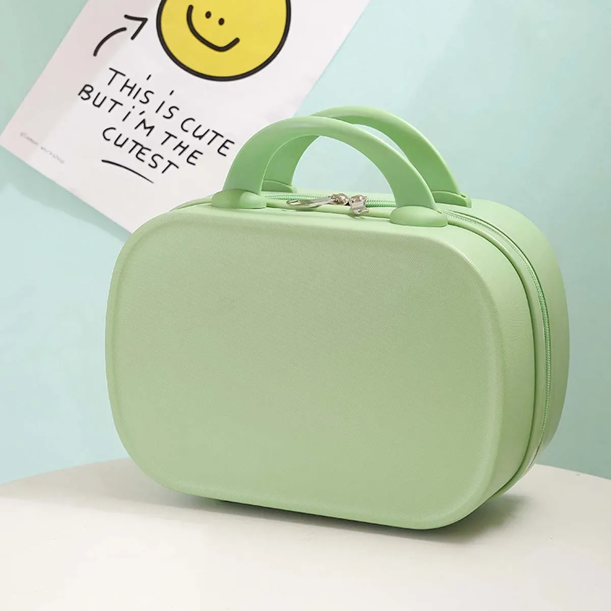 bagage à main contrasté de couleur, petite trousse de maquillage pour femmes, pratique, étui de mot de passe de voyage de 14 pouces, mini sac de rangement léger