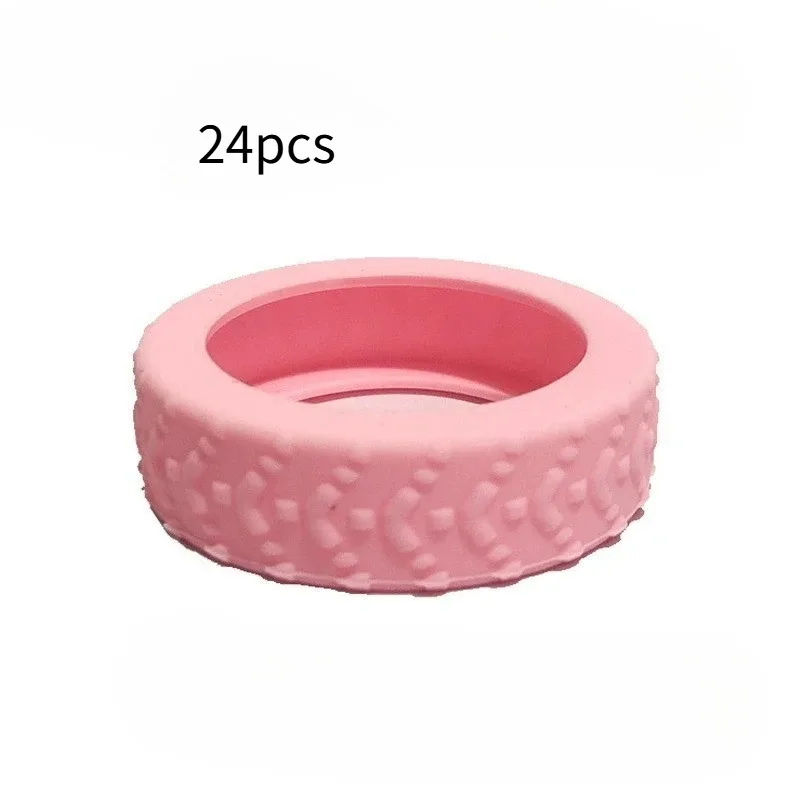 24 protections de roulettes de valise en silicone, réduction du bruit et absorption des chocs