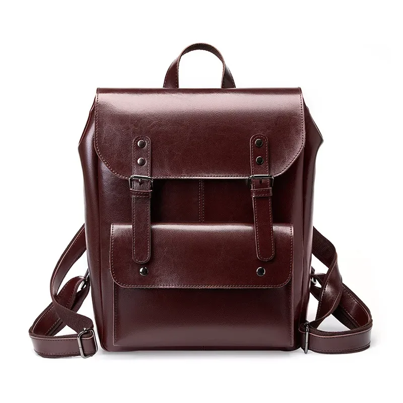 sac à dos en cuir véritable 2026, style rétro, pour adolescentes, grand sac à bandoulière en cuir de vachette, sacs à dos de voyage pour femmes, sacoche pour ordinateur