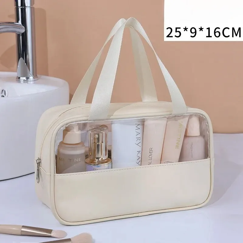 sac de voyage portable pour cosmétiques, sac de maquillage transparent pour femmes, sacs de toilette de grande capacité, étui de rangement multifonctionnel imperméable