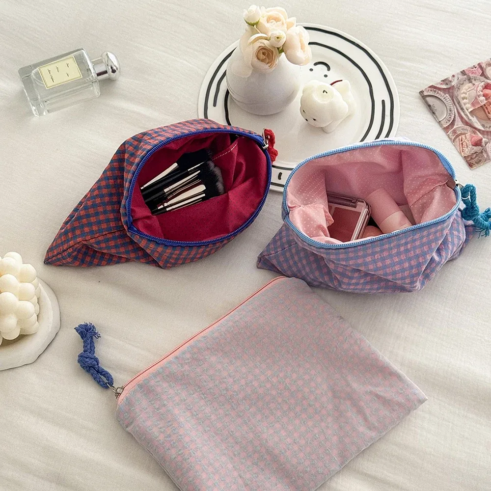 sac à main à cosmétiques en maille simple pour femmes, pochette de grande capacité, organisateur de voyage, sac de maquillage, mini rouge à lèvres, sac de rangement de maquillage