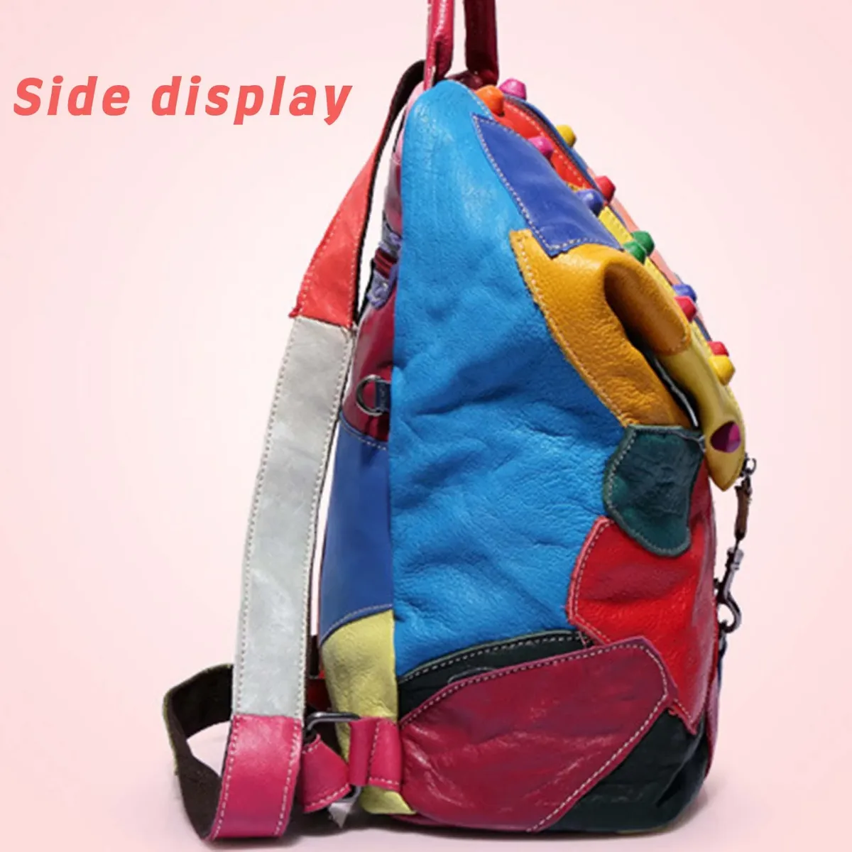 mn stitching-sac à dos risale en cuir, résistant à l'usure, étanche, pour 03/work, voyage, fête