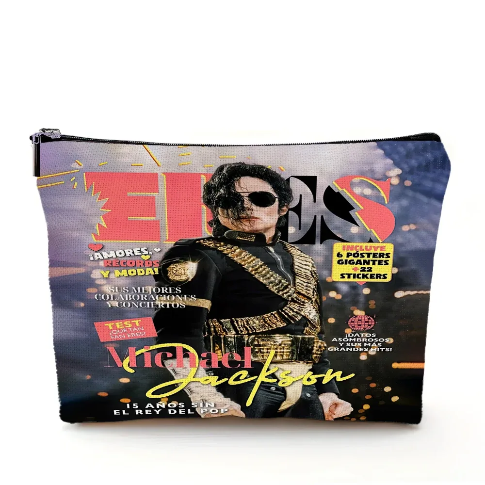 sac à cosmétiques michael jackson, sacs de maquillage double imprimé super star, sac à main de mariage pour femmes, organisateur de voyage pour dames, portefeuille pour enfant
