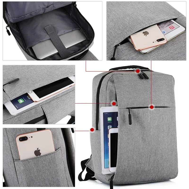 15.6 pouces ordinateur portable hommes sac à dos en nylon voyage mâle sac à dos pour ordinateur portable usb charge ordinateur école sacs à dos sac étanche pour hommes
