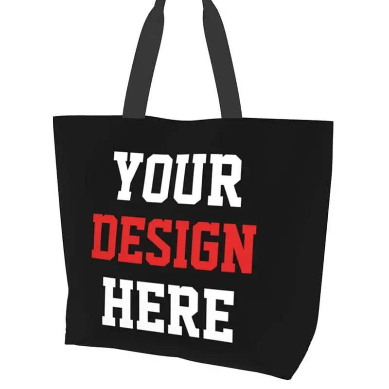 sacs fourre-tout personnalisés, sac à bandoulière personnalisé avec logo d'équipe, image de texte pour voyage, affaires, shopping, enseignant