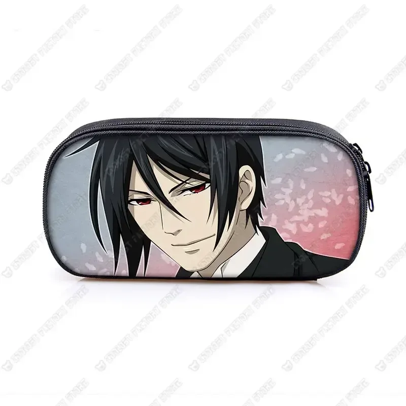 trousse à cosmétiques anime black butler, sac à crayons, sacs de papeterie pour garçons et filles, porte-crayons pour enfants, fournitures scolaires