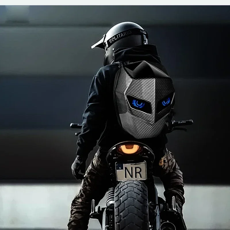 led randonnée sac à dos pour hommes coque rigide led moto cyclisme casque sac à dos femme voyage d'affaires étanche sac à dos pour ordinateur portable