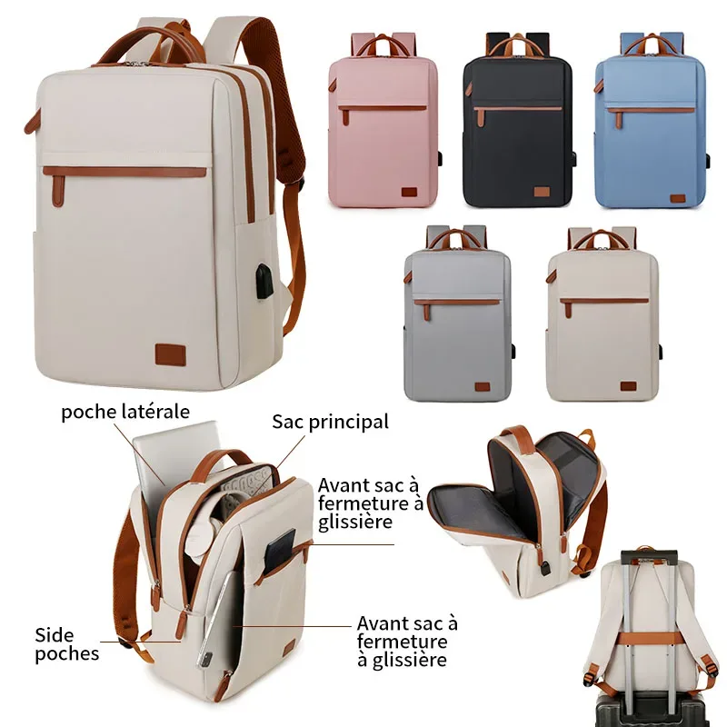 sac à dos tendance et simple de grande capacité pour les trajets quotidiens et l'utilisation au bureau