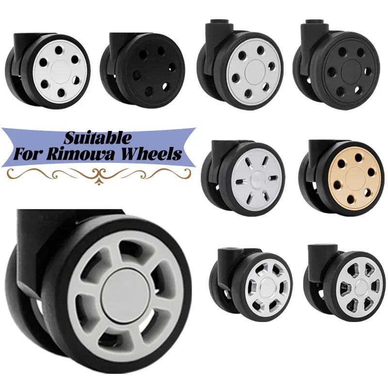 Roues 50/60/64mm adaptées aux roues de valise Rimowa, accessoires de bagages, pièces de rechange pour chariots, réparation de remplacement de roues