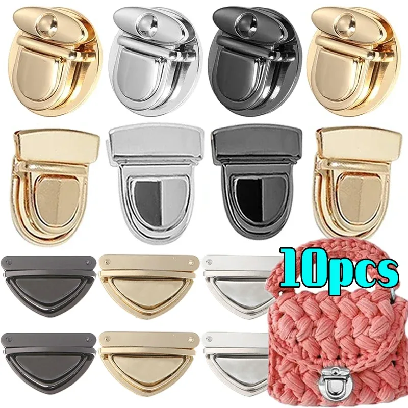 5/10 pièces Fermoirs de sac DIY en acier inoxydable, boucles de fermeture pour sacs à main, sacs à bandoulière, pochettes, cabas, accessoires de bricolage pour sacs