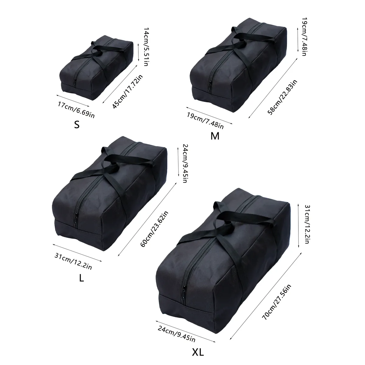 sac de rangement pour outils, sac de rangement pour fournitures d'extérieur, sac de rangement pour poteaux tianmu, sac de rangement pour tente, sac de rangement pour barbecue de camping