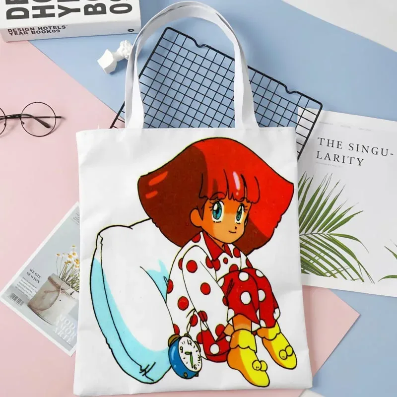 sac fourre-tout minky momo anime pour femme, sacs à provisions réutilisables, sac à main, cuillère à soupe, pliable, coton, initié au gril, fille, 1016wjy