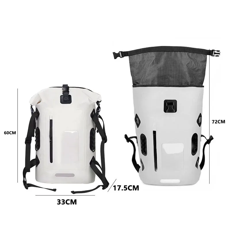 xmessun nouveau sac à dos étanche de 30 l, sac étanche flottant pour la natation, le canoë, le kayak, le rafting, la navigation de plaisance et la randonnée en rivière