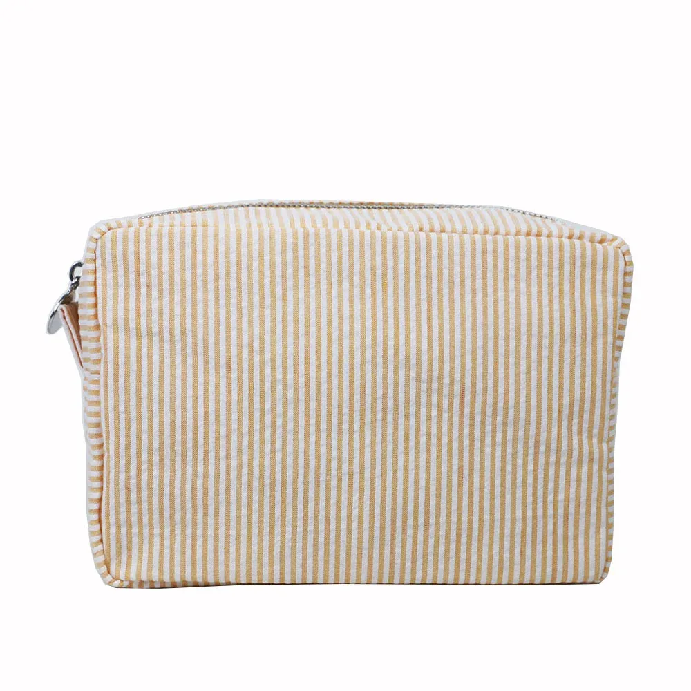 trousse à cosmétiques avec nom personnalisé, cadeau d'anniversaire pour femme, trousse de toilette de voyage, sac cadeau de mariée en coton avec nom brodé