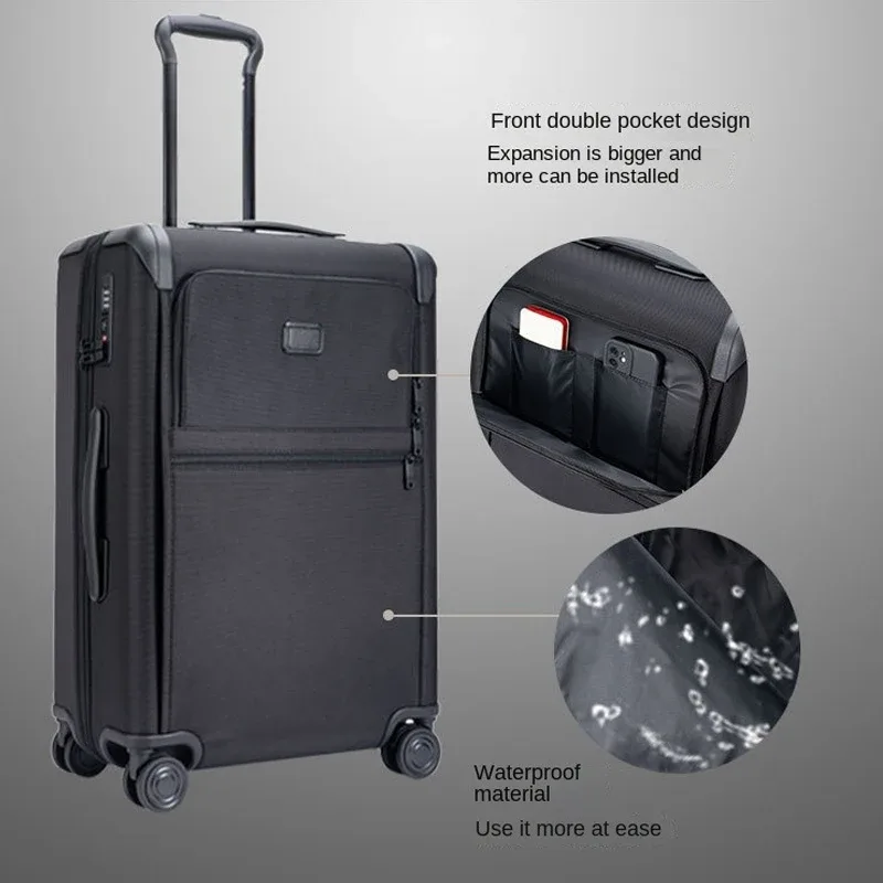 valise de voyage en nylon de 20/24 pouces, étanche et résistante à l'usure, sac pour ordinateur portable d'affaires, bagages roulants, boîtier de chariot, boîte d'embarquement