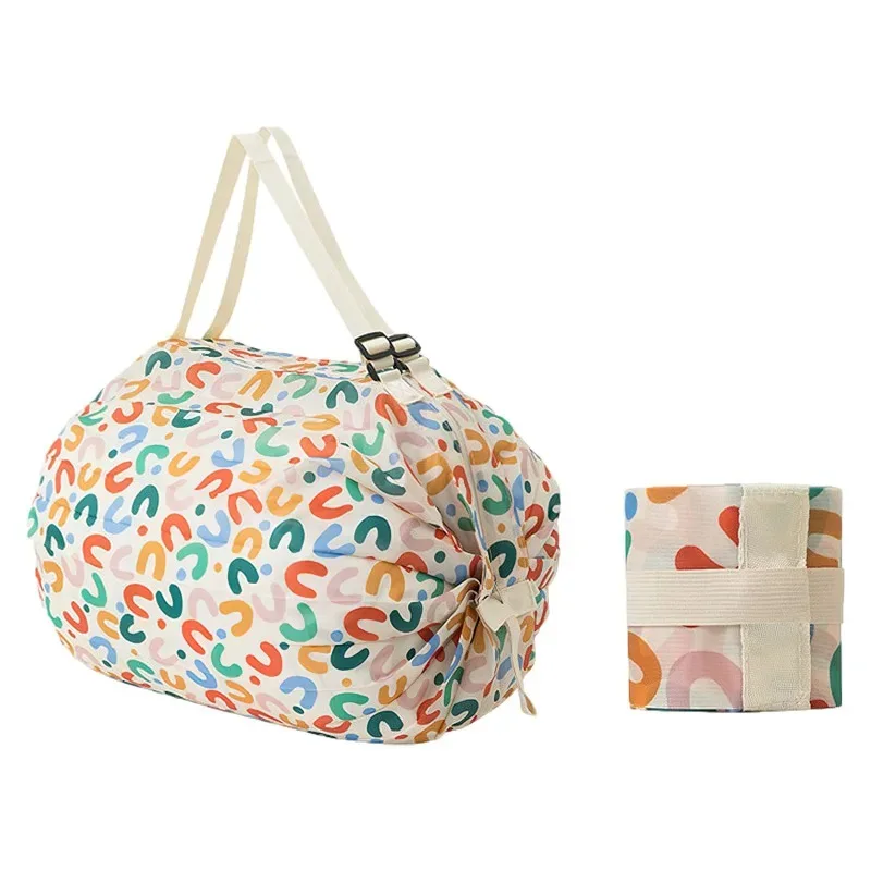 grand sac de courses pliable, sac écologique réutilisable, paquet d'épicerie, sacs de rangement de jouets de plage, pochette d'épaule imprimée chat citron, fourre-tout