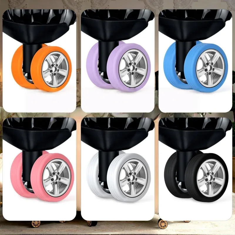 ensemble de 8 protections de roues de valise en silicone, protège-roues de valise, manchons de roues en silicone pour sacs de voyage