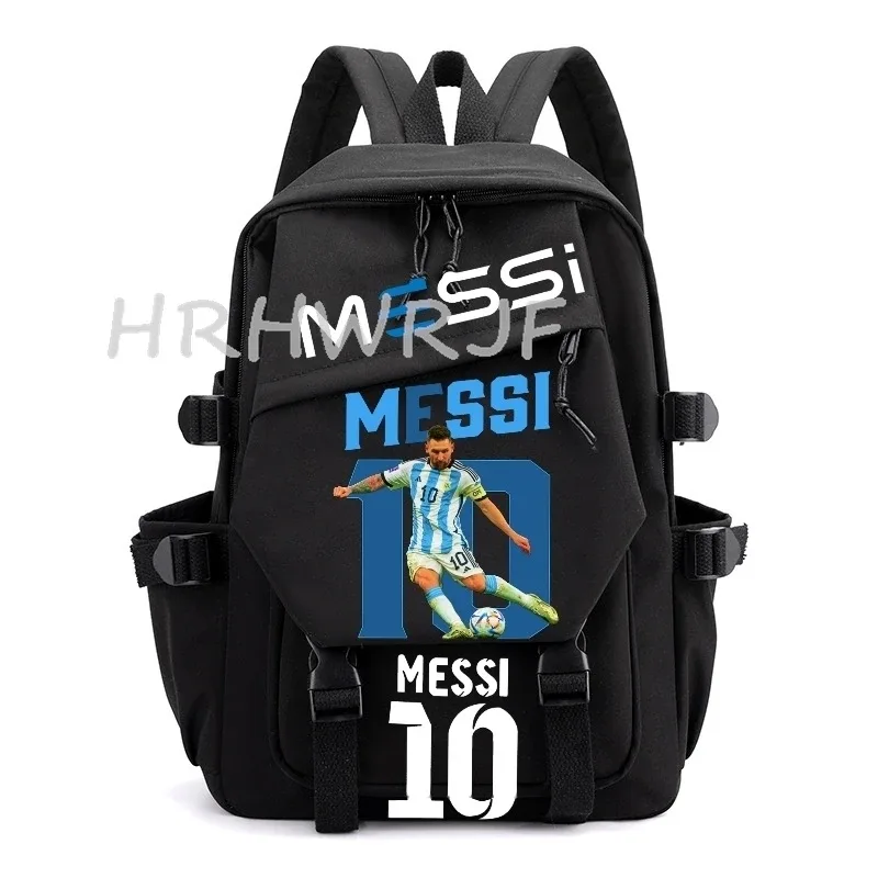 sac à dos de football messi, grande capacité, tendance, pour femme, pour ordinateur portable, pour l'école, léger, pour fille, pour les voyages, pour livres, cool
