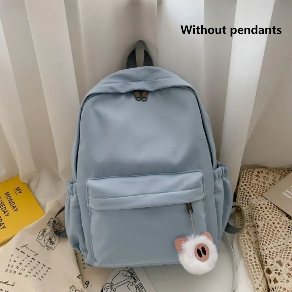 nouveau sac à dos étudiant à oreilles de lapin, couleur unie, sangle réglable, sac à dos pour femme, léger, grande capacité, sac de voyage pour étudiants