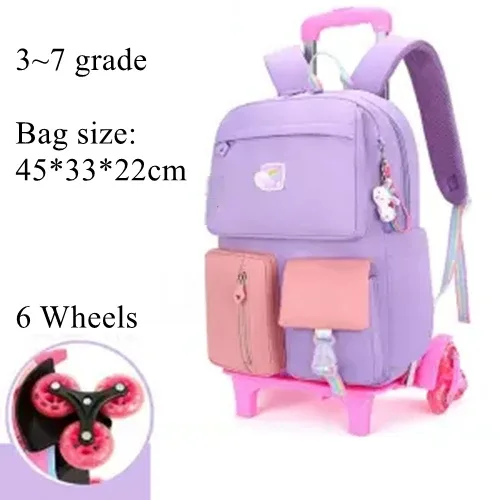 filles école chariot sac roulant sac à dos sac pour filles école sacs à roulettes roues bagages roulants sac à dos étanche filles