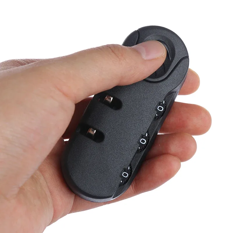 cadenas à 3 chiffres noir pour sac de voyage, serrure à code pour bagages, valise, 8.3x3.2cm