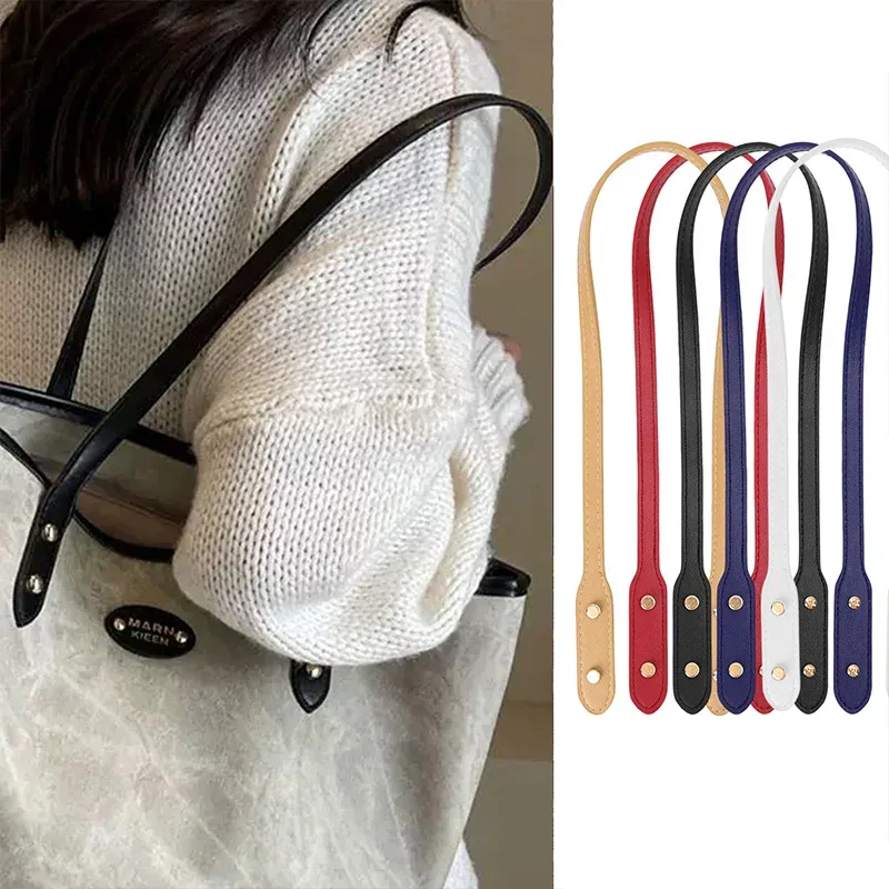 2 sangles de remplacement réglables en pu pour sacs à bandoulière, double couche, avec accessoires à vis, outils de bricolage faits main