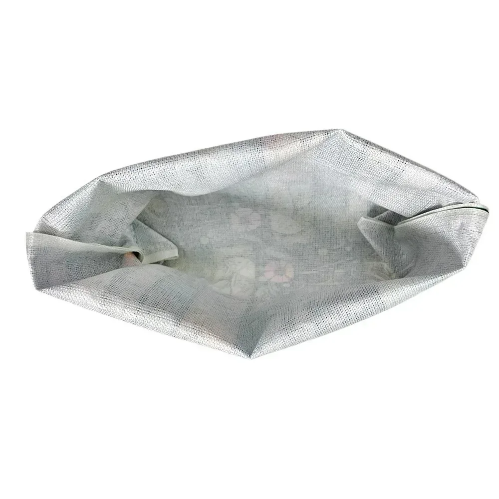 sac à cosmétiques vintage pour machine à coudre et tissu imprimé, pochette de rangement de maquillage à fermeture éclair, étui de voyage léger et pliable, sac de rangement