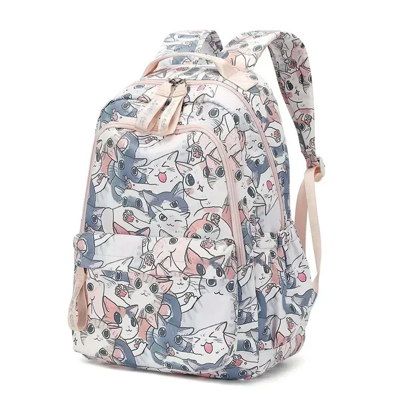 sacs d'école pour filles : sac à dos et sac à main mignons à imprimé chat, sac à dos kawaii pour enfants, rentrée scolaire 2026, mochila escolar