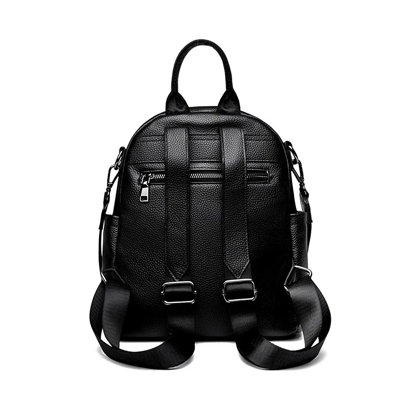 sac à dos en cuir de vache, simple et élégant, multi-transportage, petit sac à main pour vêtements de travail quotidiens