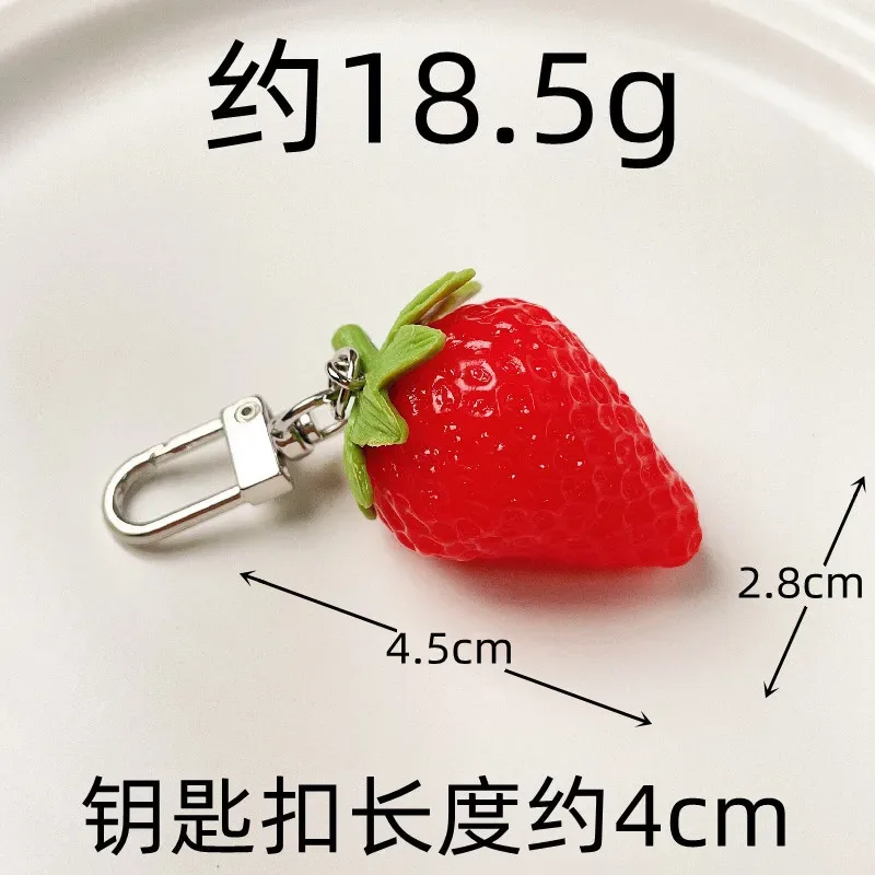 porte-clés réaliste en forme de fruit 3d avec fermoir métallique ouvrable pour sac à main, sac à dos, cadeaux d'été et accessoires de tous les jours.