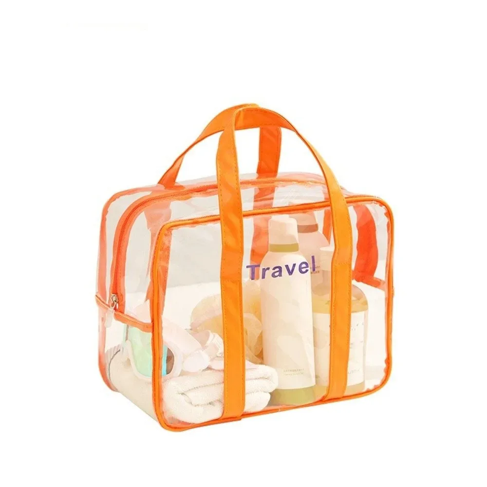 sac cosmétique transparent en pvc, grande capacité, léger, sac de rangement pour la natation, imperméable, séparation sec/humide, sac de sport pour l'entraînement.