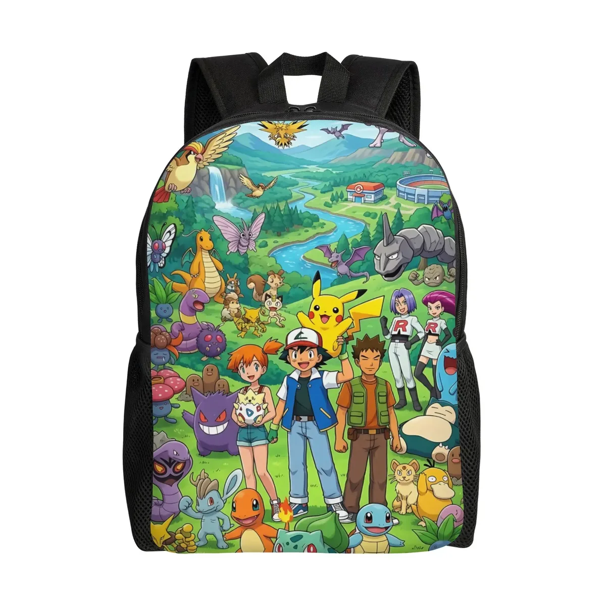 sac à dos vert pour le nouvel an scolaire, sac à dos de camping pokemon pour cadeaux, nouvelle année scolaire