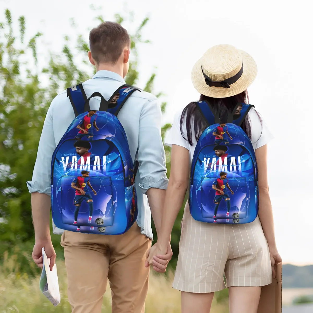 sac à dos lamine y-yamal pour hommes, femmes, adolescents, étudiants, randonnée, voyage, sac à dos de jour, star du football, sacs en toile pour ordinateur portable, extérieur