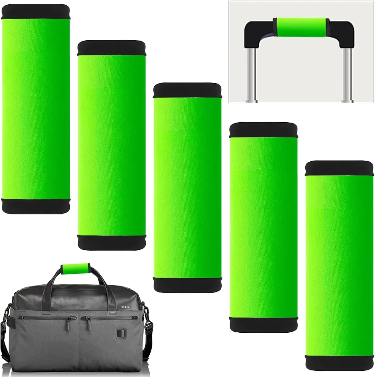 enveloppes de poignée de bagage pour valise, couvertures de poignée souples et confortables de couleur vive, enveloppes d'étiquette de bagage