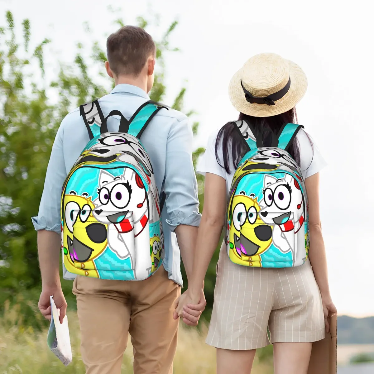sac à dos tylers and snowi pour femmes et hommes, sacs à dos de voyage en polyester, grands sacs à dos fantaisie pour lycée