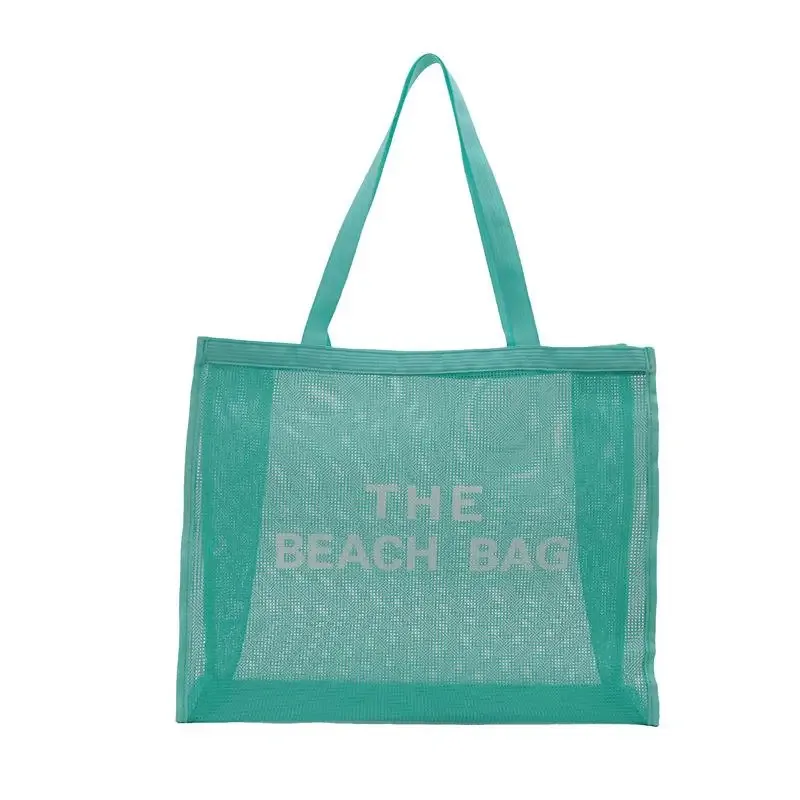 sac fourre-tout en maille pour femmes, grand sac de shopping réutilisable, durable, pour la piscine, le fitness et les voyages