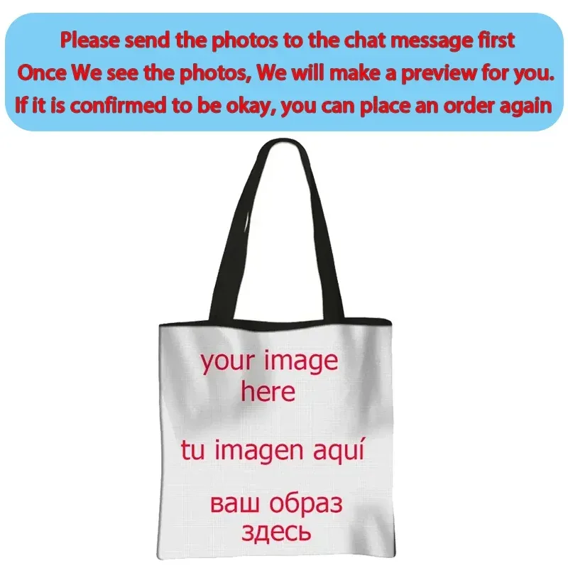 sac à main à personnaliser avec votre logo/nom/image, sac de shopping pour femmes, sac à bandoulière pour voya
