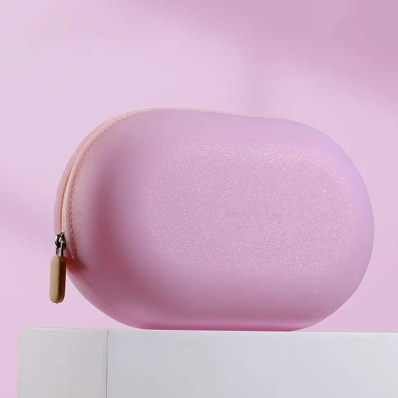 sac à cosmétiques en silicone de grande capacité, sac de rangement de voyage étanche, gain de place, anti-poussière, fermeture à glissière, porte-monnaie de voyage
