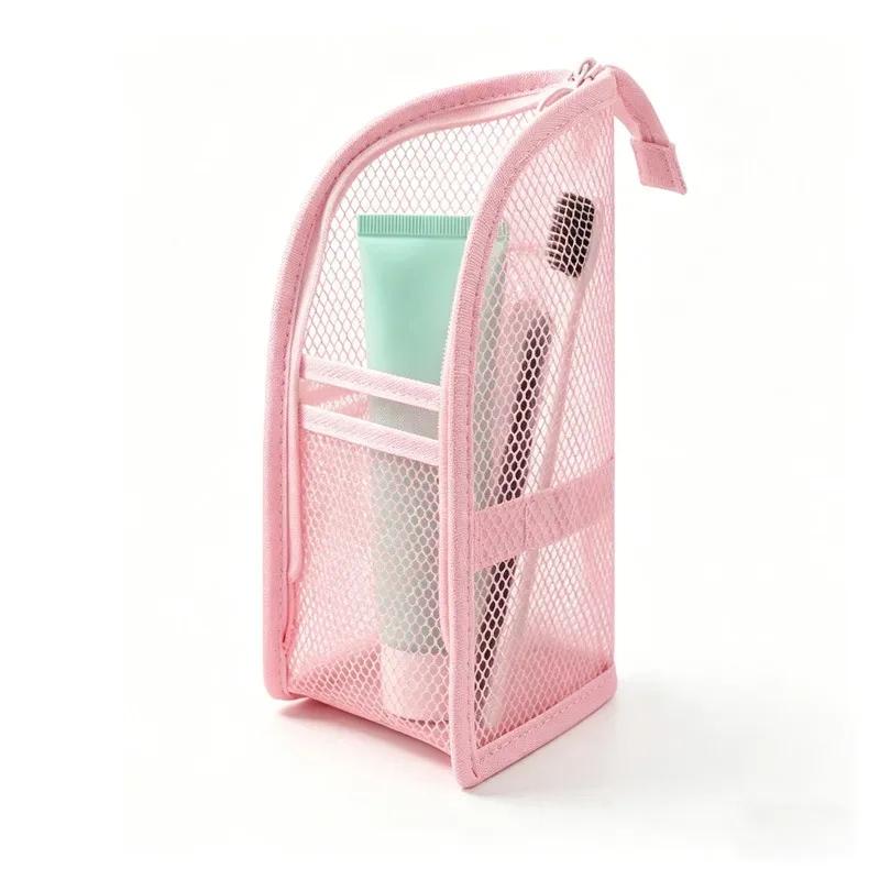 trousse de toilette en maille respirante à séchage rapide, étui à brosse à dents anti-moisissure, organiseur de cosmétiques pour voyage, dortoir universitaire, salle de sport, douche