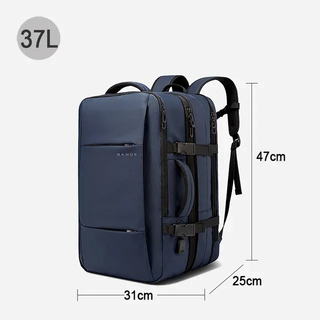 bange voyage sac à dos hommes affaires sac à dos école extensible usb sac grande capacité 17.3 ordinateur portable étanche mode sac à dos