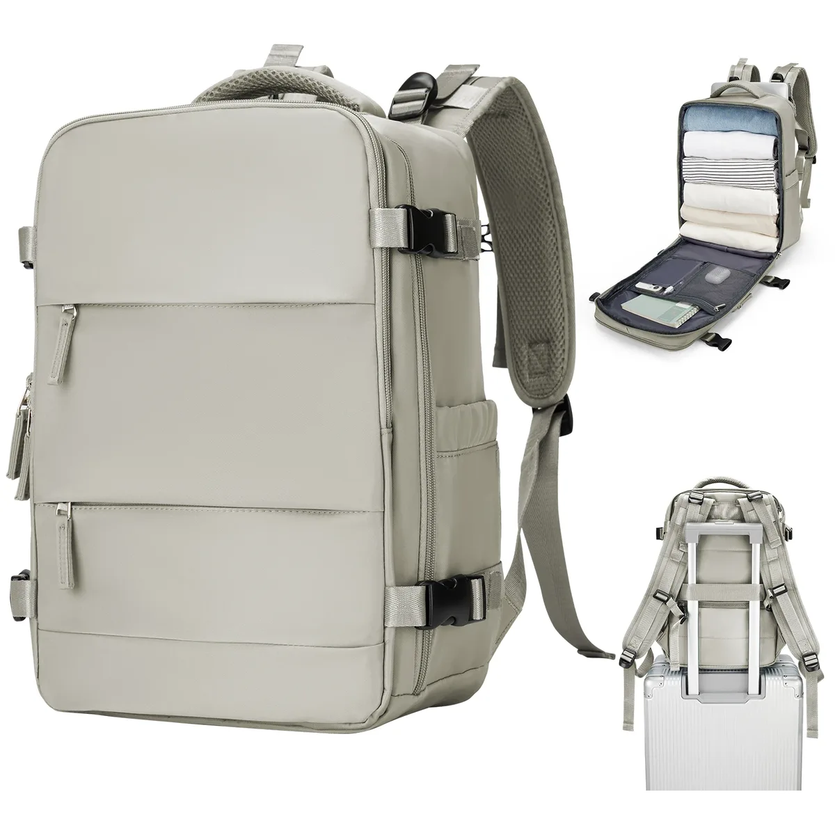 sac à dos extérieur multifonction sac à dos de voyage de grande capacité pour femmes hommes, sacs à dos pour ordinateur portable, sac résistant à l'eau ryanair 40x20x25