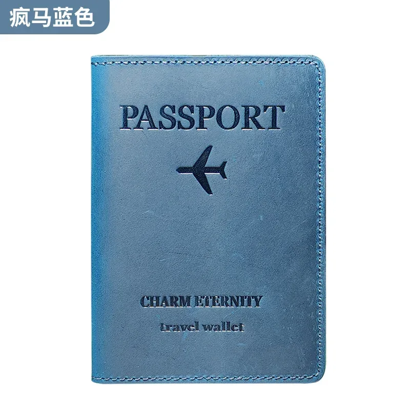 porte-passeport universel pour femmes et hommes, blocage rfid, étui de voyage fin, pochette en cuir véritable, housse de passeport, portefeuille de voyage