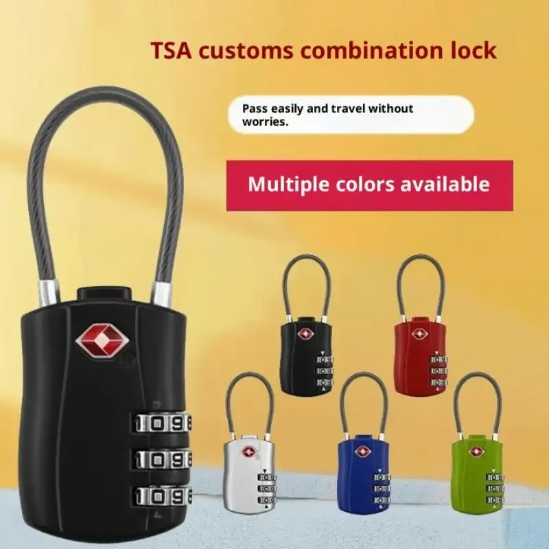 serrure à code tsa vly, 3 chiffres modifiables, en alliage de zinc, portable, pour valise, bagage, sac à dos, 