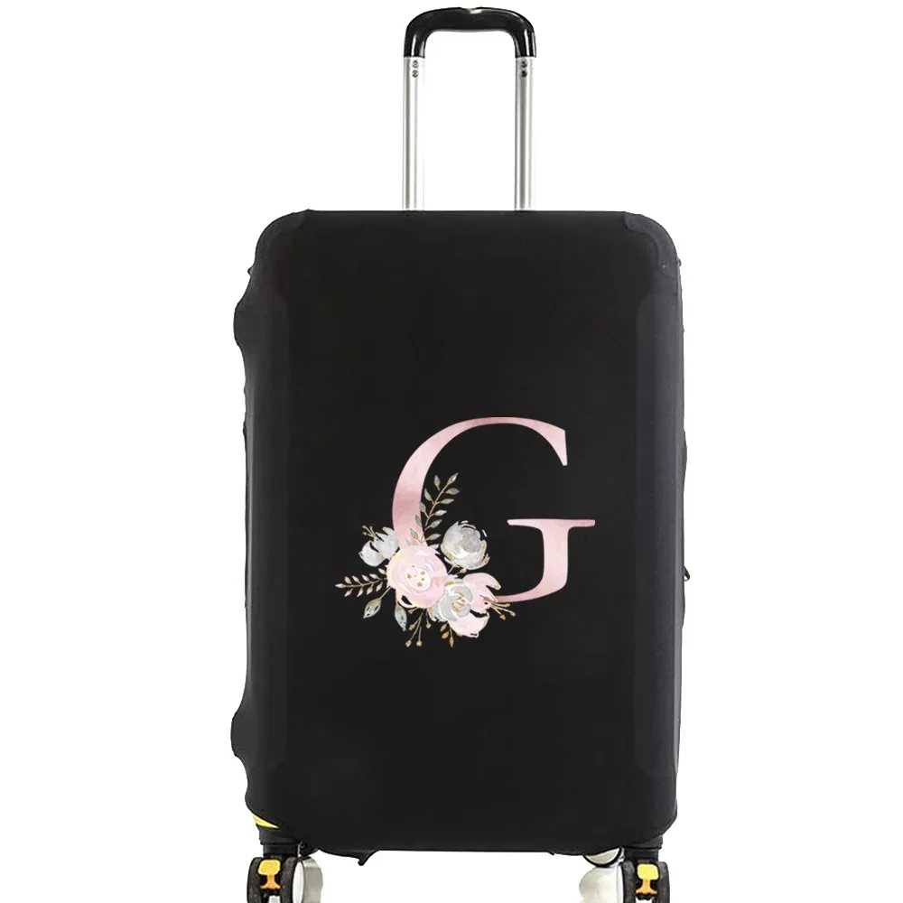 valise à bagages valise housse de protection rose fleur lettre nom motif voyage élastique bagages housse anti-poussière appliquer 18-28 valise